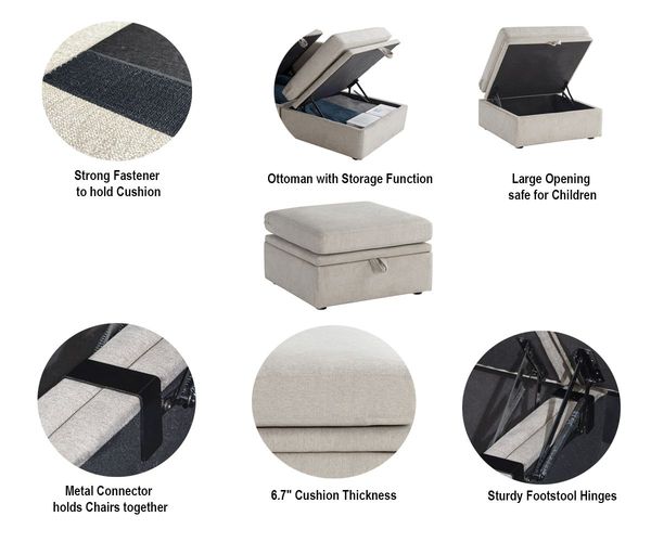 Oloa 3R Modular Sectional Sofa Couch 4 Piece Living Room Sofa Set