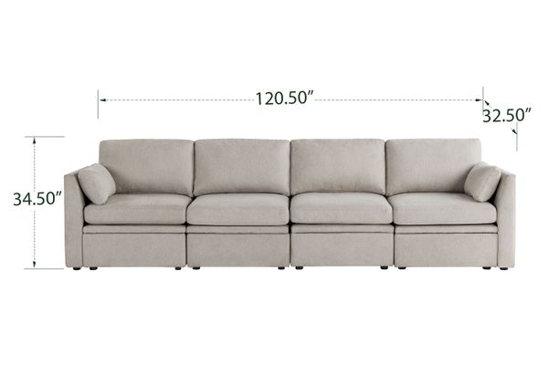 Oloa 3R Modular Sectional Sofa Couch 4 Piece Living Room Sofa Set