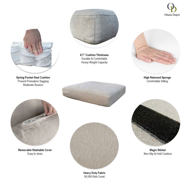 Oloa 3R Modular Sectional Sofa Couch Armless Chair