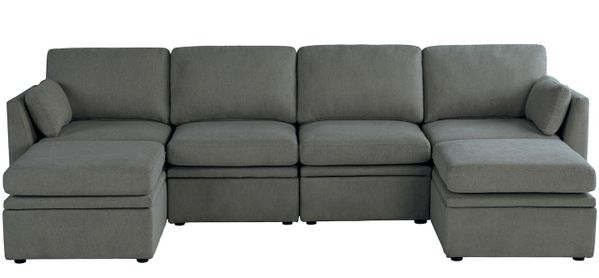 Oloa Modular Living Room Sectional Sofa - 6 Piece U-Shaped Sectional