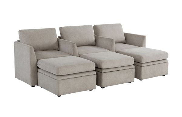 Oloa 3R Modular Sectional Sofa Couch 6 Piece Home Theater Sofa Seating