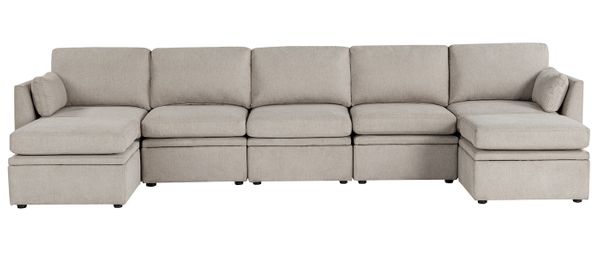 Oloasofa 3R Modular Sectional Sofa Couch 7 Piece U-Shaped Living Room Sofa Set